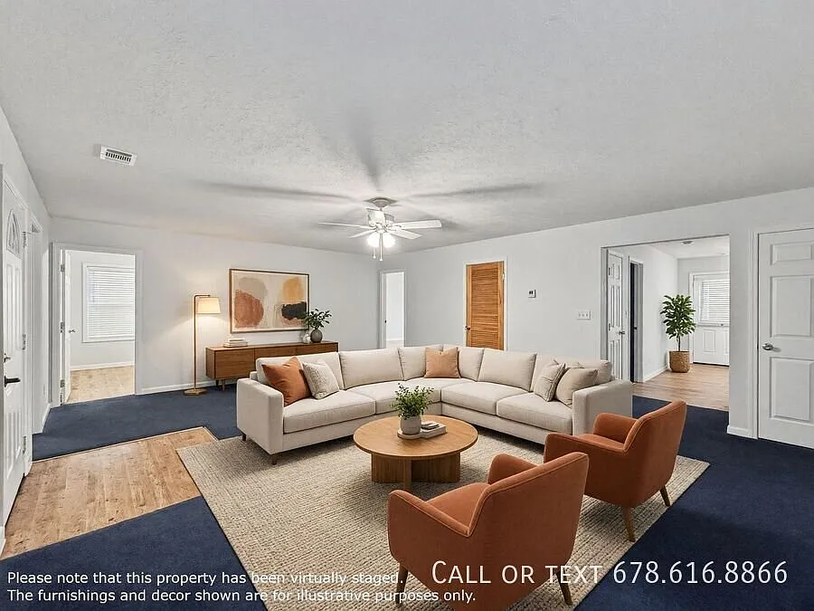4BR/1BA Triplex Home in Loganville Bonus Room, Separate Driveway & Storage Shed — Photo 3