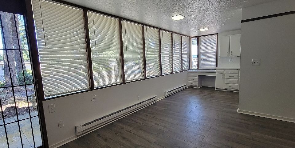 Security Screen door opens out to patio