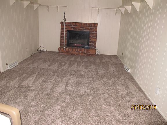 Family room with fireplace