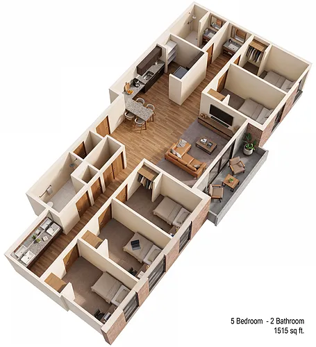 Floor plan Five Bedroom