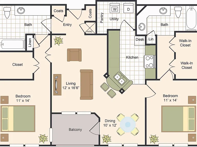 D | 2x2 | 1288 sq ft D | 2x2 | 1288 sq ft