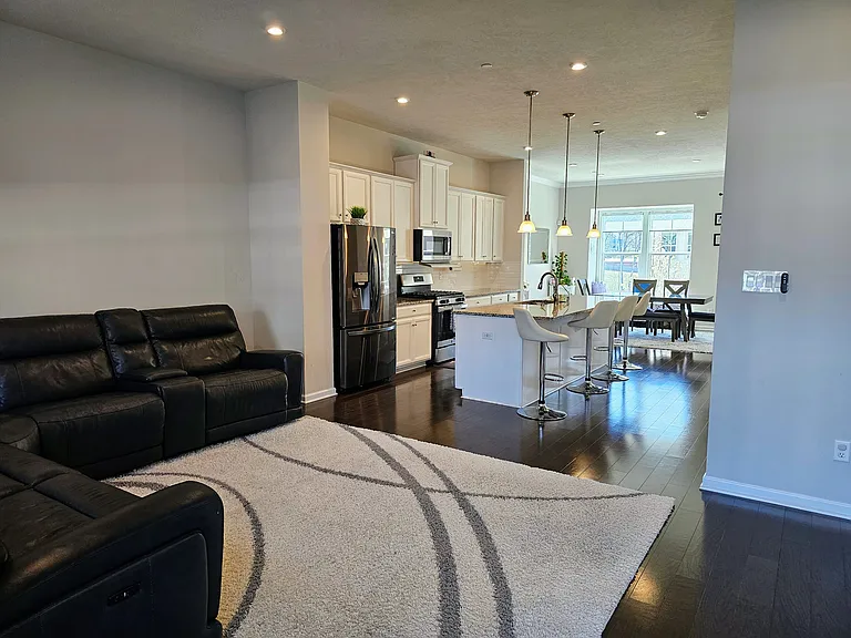 Living Room to Kitchen Open layout