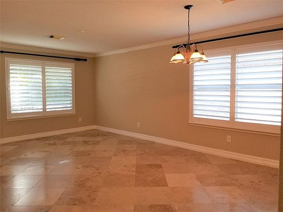 Front room with travertine floors