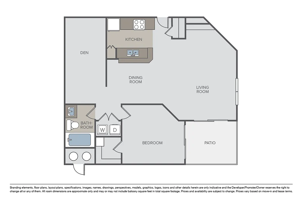Floor plan Plan 1G + Den