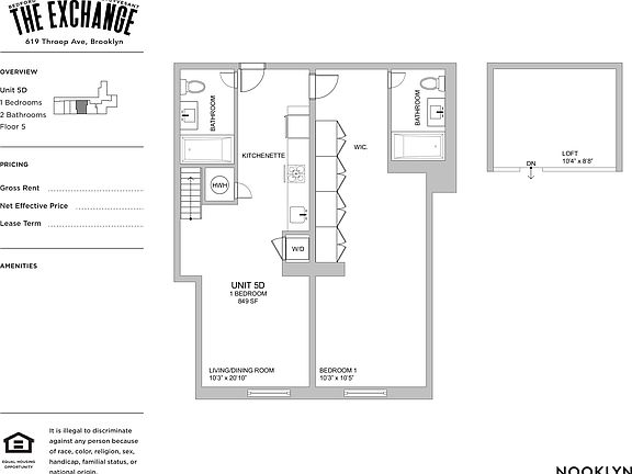 2nd image of 619 Throop Ave #5D