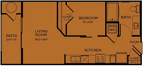 Floor plan E1-Eberly 60% (Income Restrictions Apply)