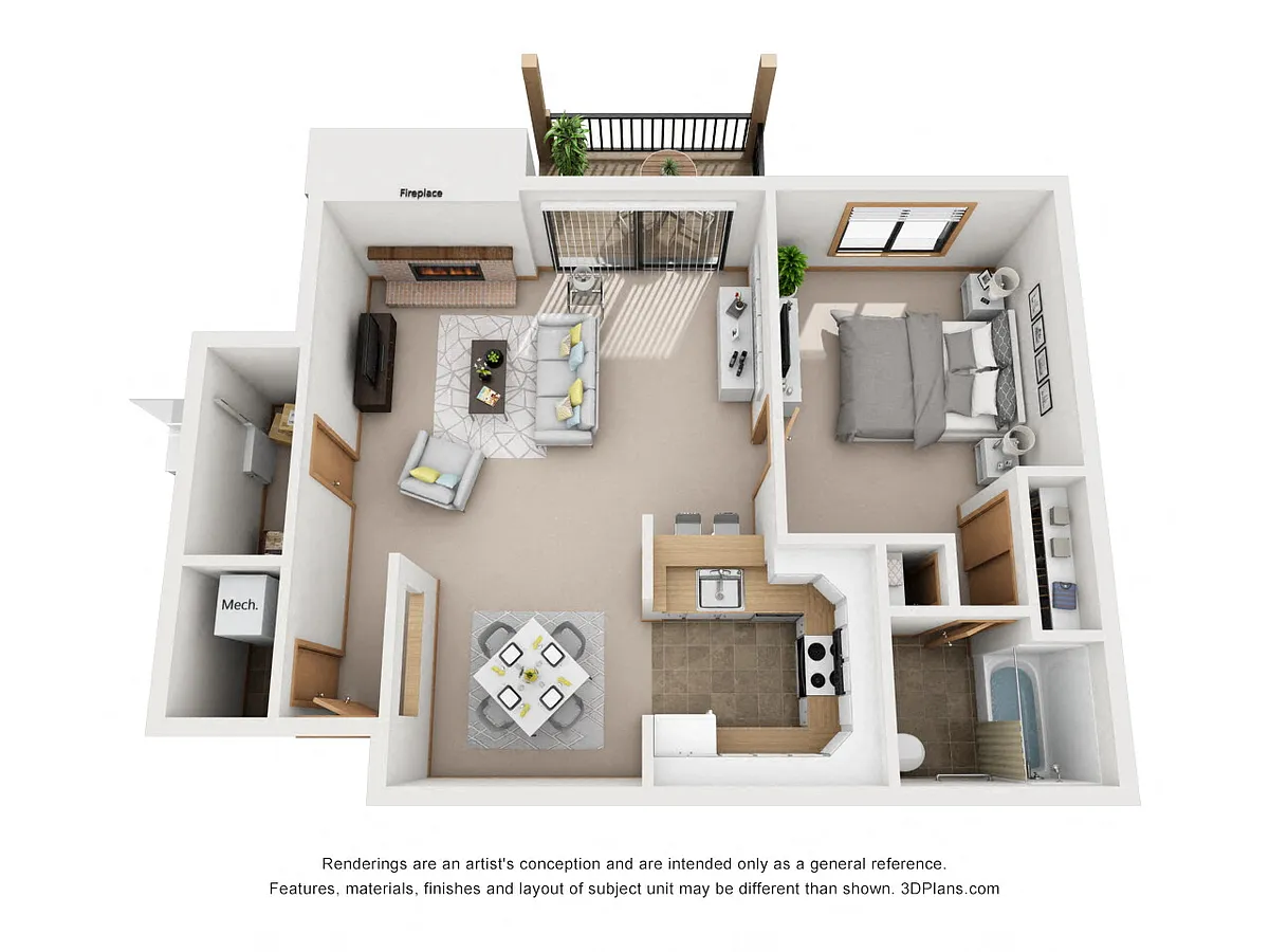 Floor plan One Bedroom