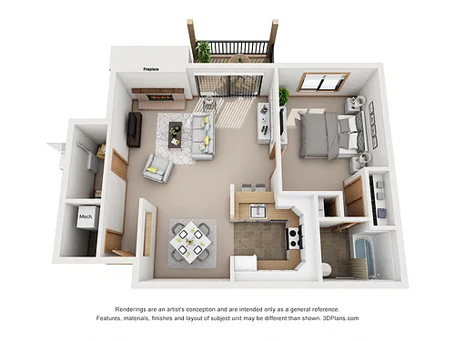 Floor plan One Bedroom