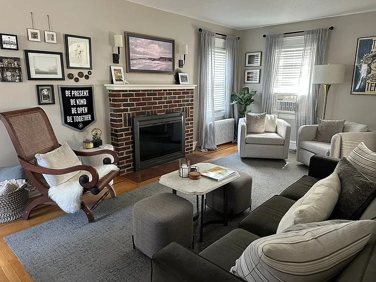 Living Room. House will be Unfurnished. Furniture is from when owner occupied it.