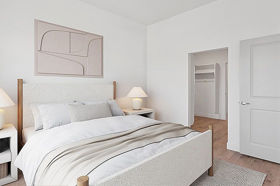 Bedroom at Current Apartments in SLC
