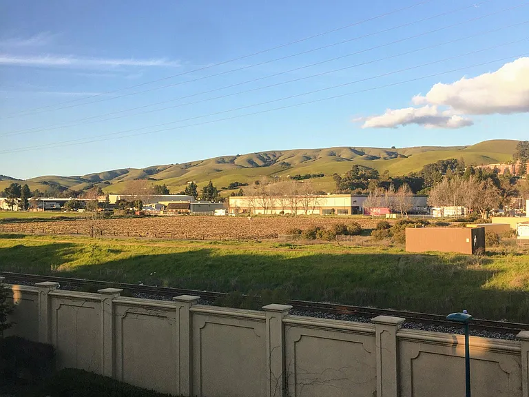 View of east bay hills from inside the house