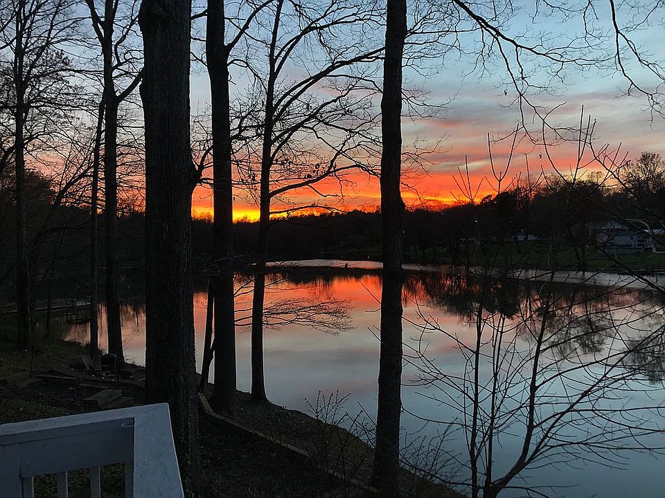 Winter lake view from deck