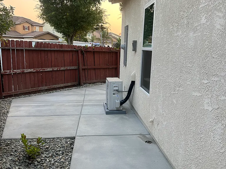 Small patio on the back