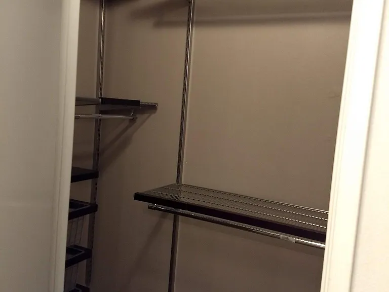 Walk-in closet in master bedroom