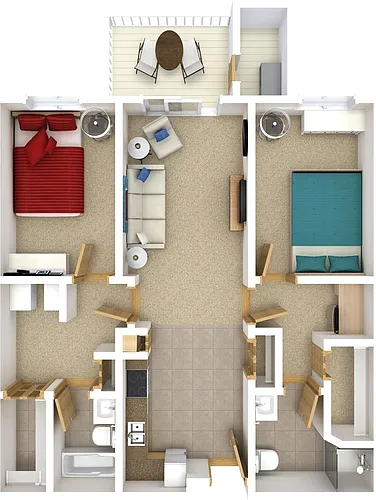Floor plan Two Bedroom