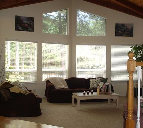 step down into sunken family room