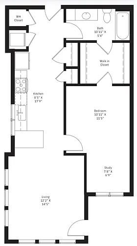 Floor plan 1X1