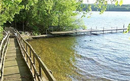 large walking dock to beach
