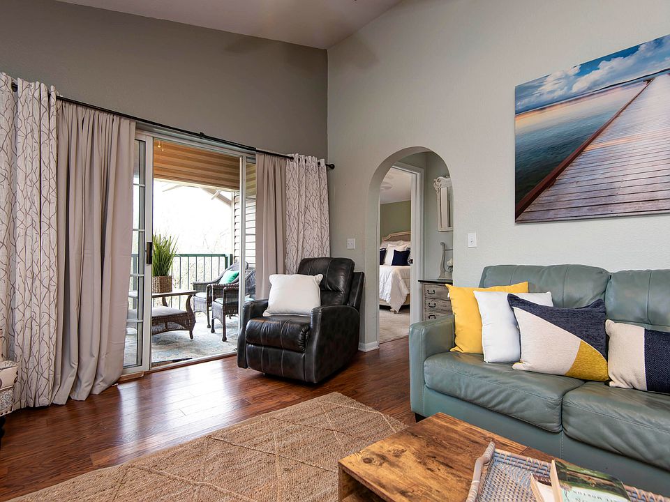 Large living area with full patio view