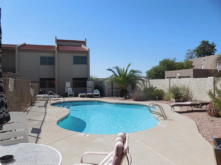 Pool is almost private, but not heated in winter