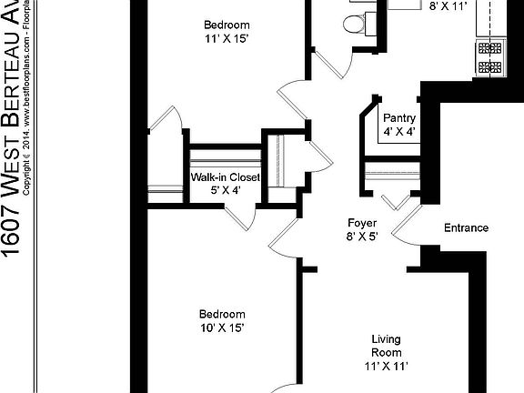 4th image of 1607 1/2 W Berteau Ave #1