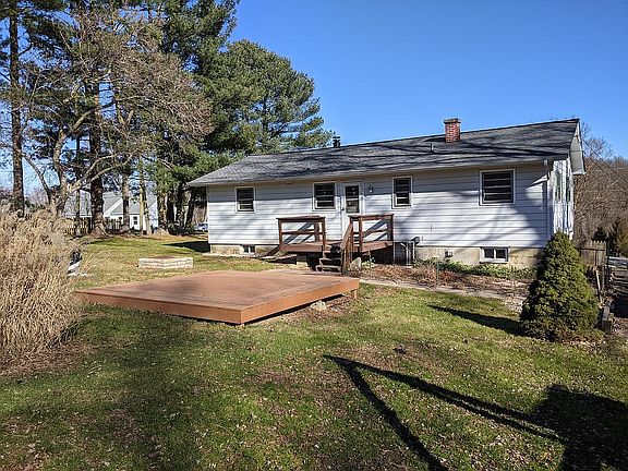 Backyard with fire pit