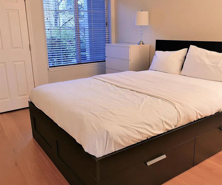 New hardwood floor in bedroom