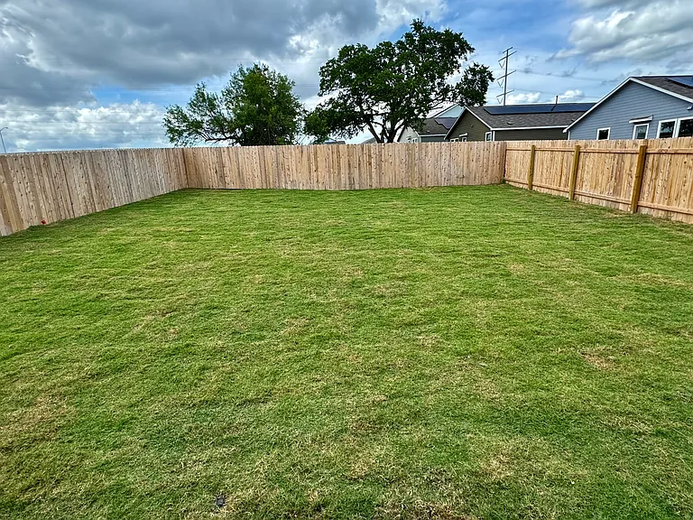 Large backyard