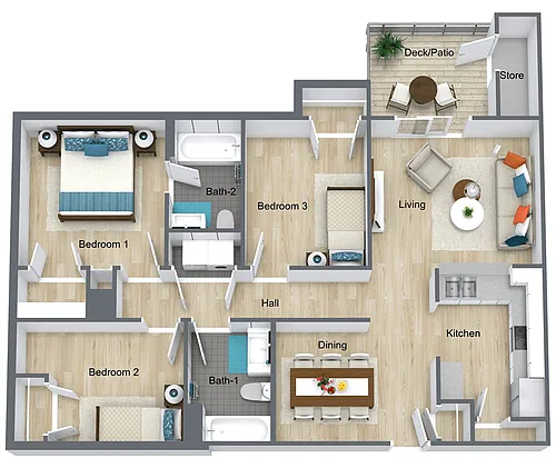 Floor plan WW3B2B