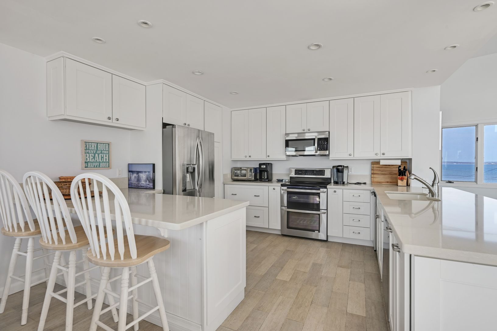 Renovated Kitchen Overlooking Ocean and Bay