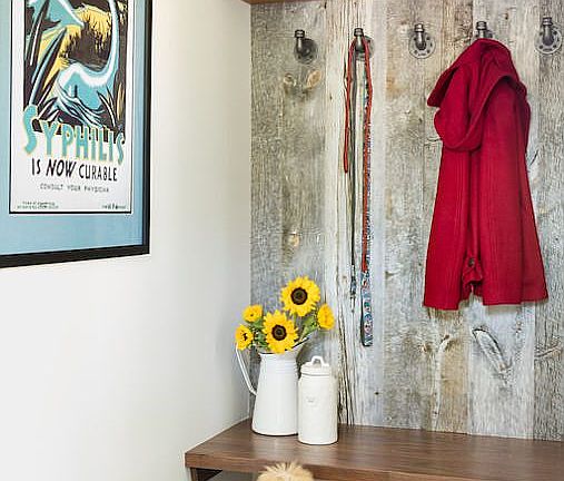 Mud room with half bath