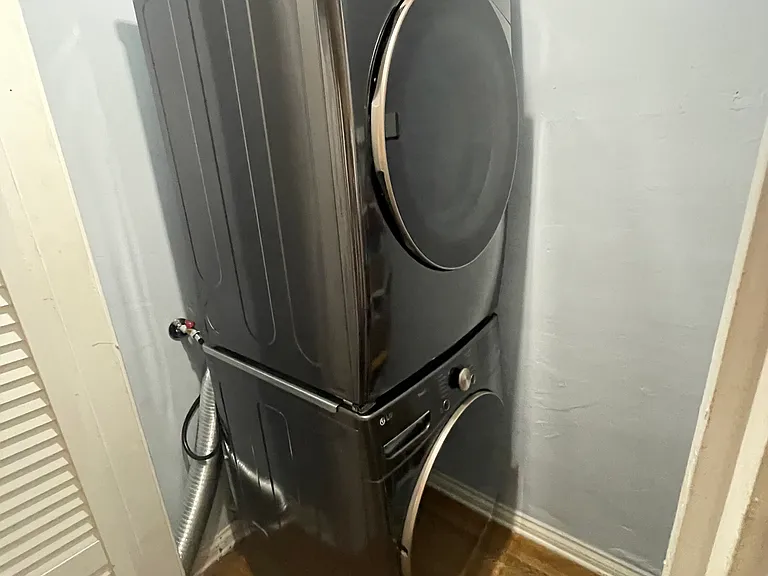 Washer and dryer hook-up in first floor closet space