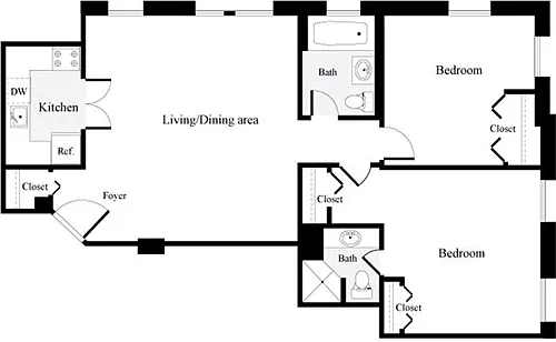 Floor plan 2 Bedrooms C
