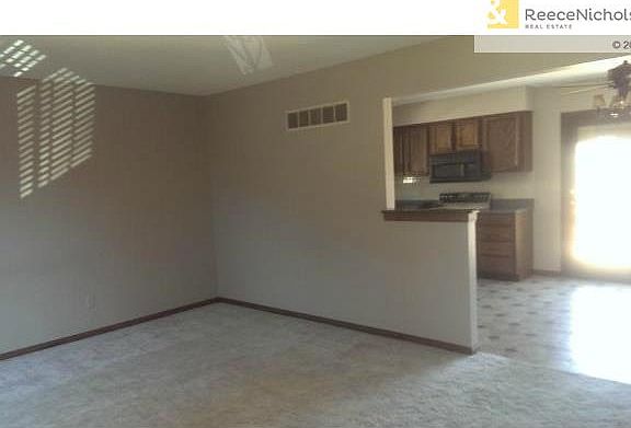 Spacious living room. All new paint and trim