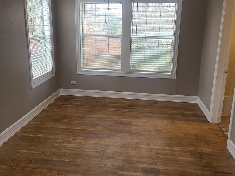 Bedroom, bathroom to the right
