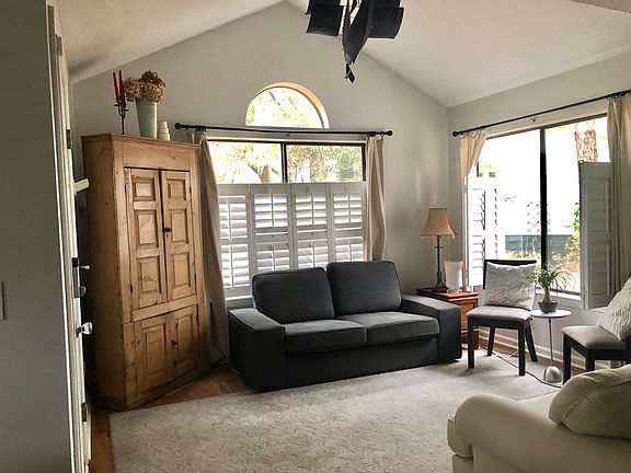 Living Room with cathedral ceiling
