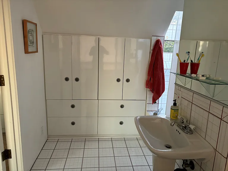 Bathroom storage.