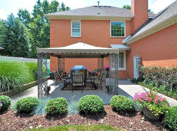 Patio expanded since photo