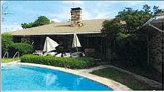 Backyard view with pool.