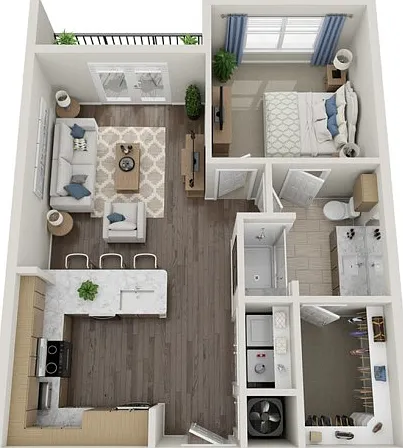 Floor plans are artist's rendering. All dimensions are approximate. Actual product and specifications may vary in dimension or detail. Not all features are available in every apartment. Prices and availability are subject to change. Floor plans are artist