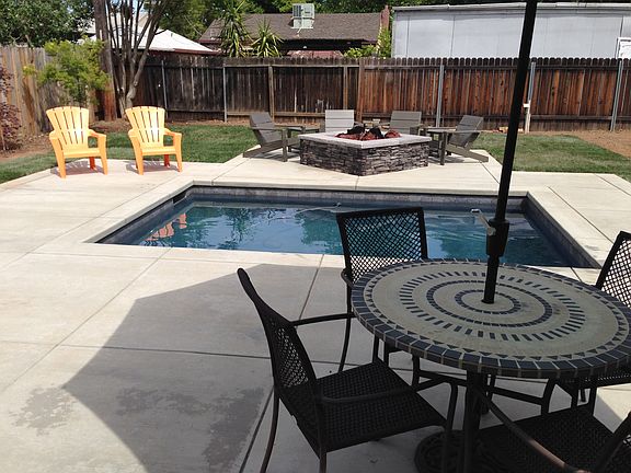 Backyard View Saltwater Pool