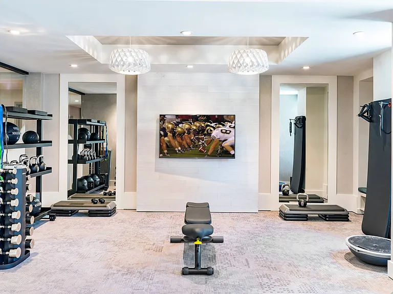 Fitness Center with designer lighting