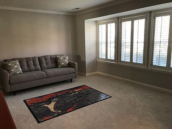 Large and sunny living room with big windows
