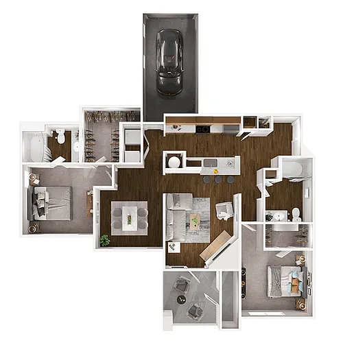 Floor plan Charleston with Garage