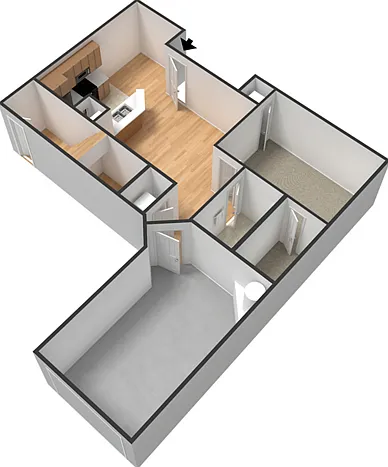 Flatiron floorplan unfurnished Flatiron floorplan unfurnished
