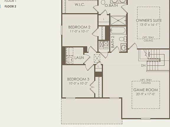Sandalwood Floor Plan, Quick Move-In Home, Floor 2