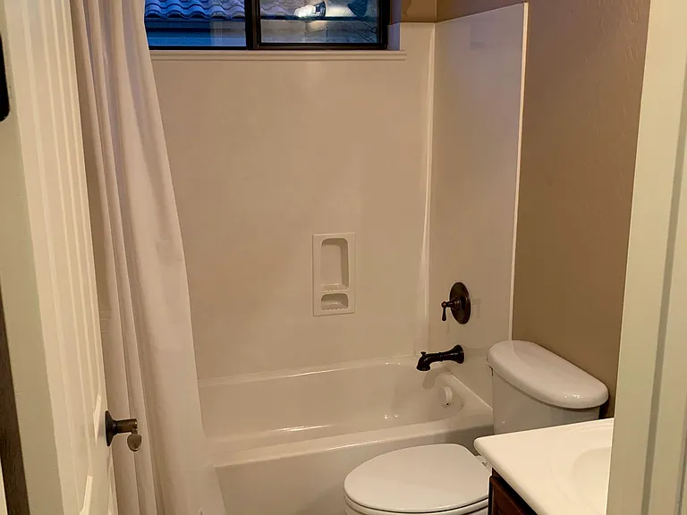 Upstairs hallway/guest bathroom