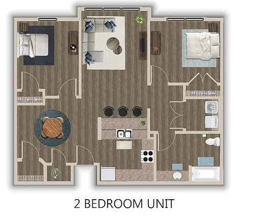 Floor plan 2 Bdrm