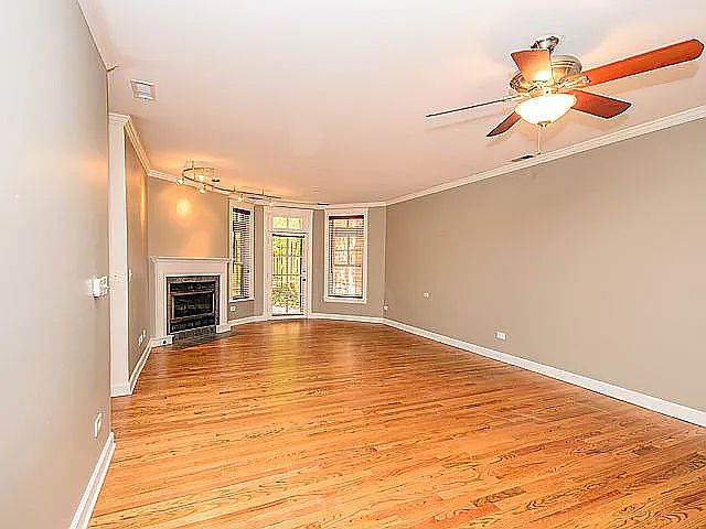 Living room with a private patio