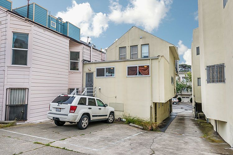 2 parking spaces in the back